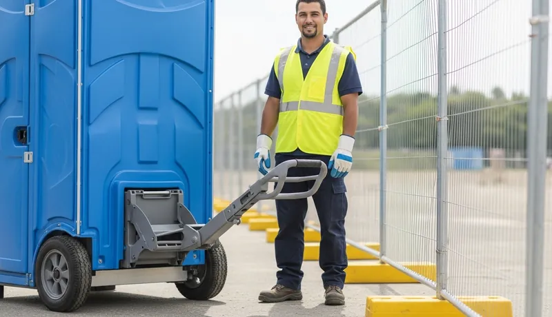 Portable toilets enduring Texas summer heat
